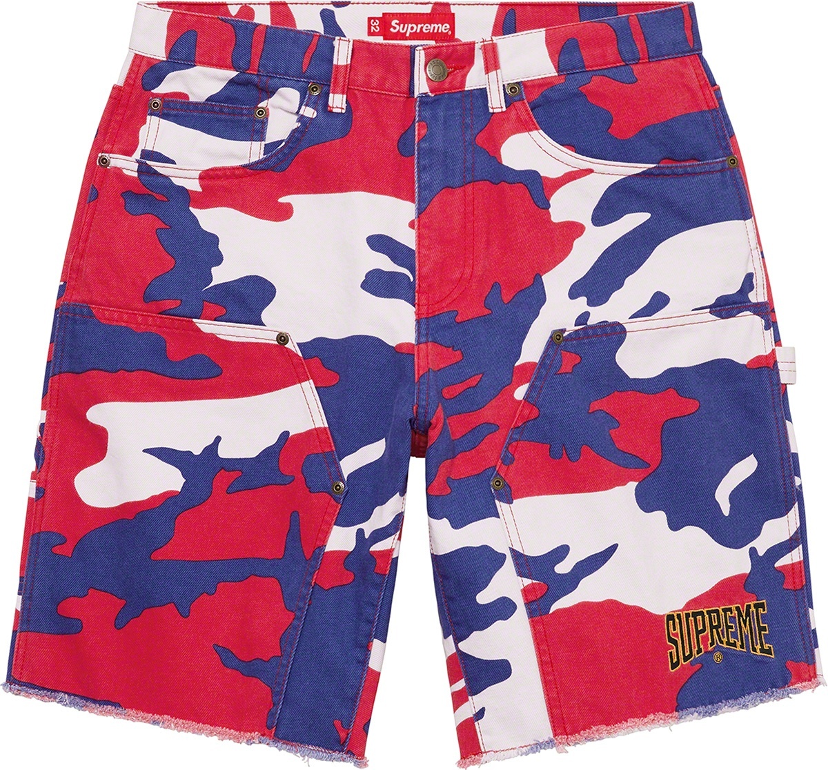 Cutoff Double Knee Denim Painter Short view 7
